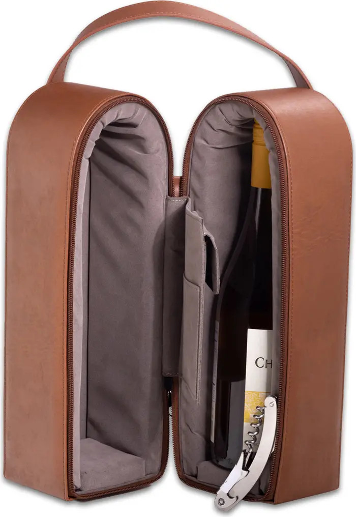 Bey-Berk Vino Leather Wine Caddy & Corkscrew Set | Nordstrom | Nordstrom
