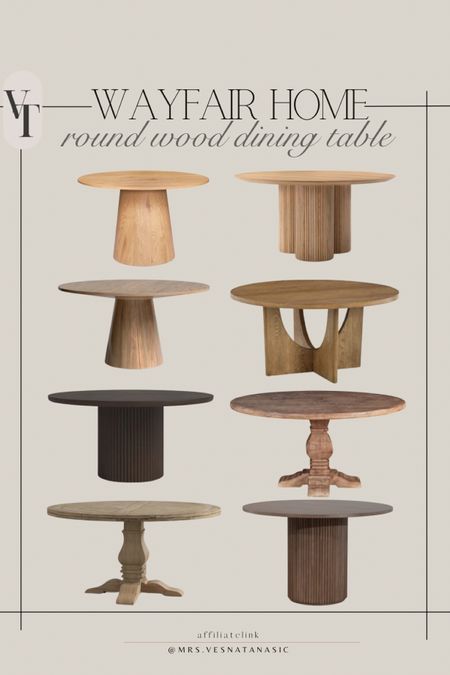 Wayfair round wood dining tables I am loving now! We have the bottom left and love it! 

Wayfair @wayfair #wayfairfinds #wayfair #wayfairhome #diningtable #diningroom 

#LTKhome #LTKstyletip #LTKsalealert