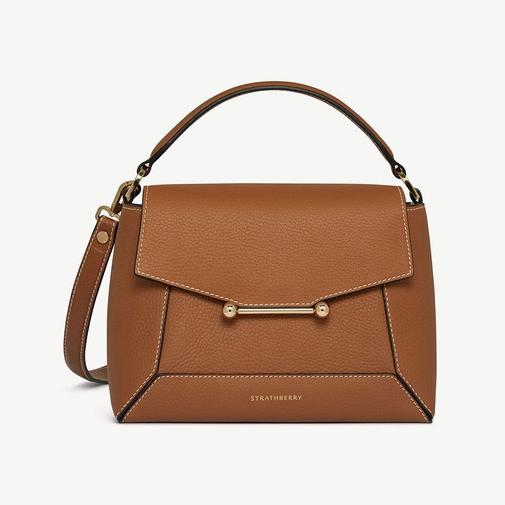 Mosaic Bag - Tan with Vanilla Stitch | Strathberry