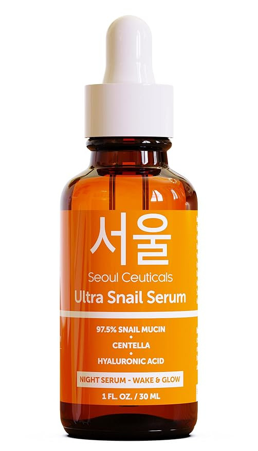 Korean Skin Care Snail Mucin Serum – Korean Beauty Skincare Night Serum Hyaluronic Acid for Fac... | Amazon (US)
