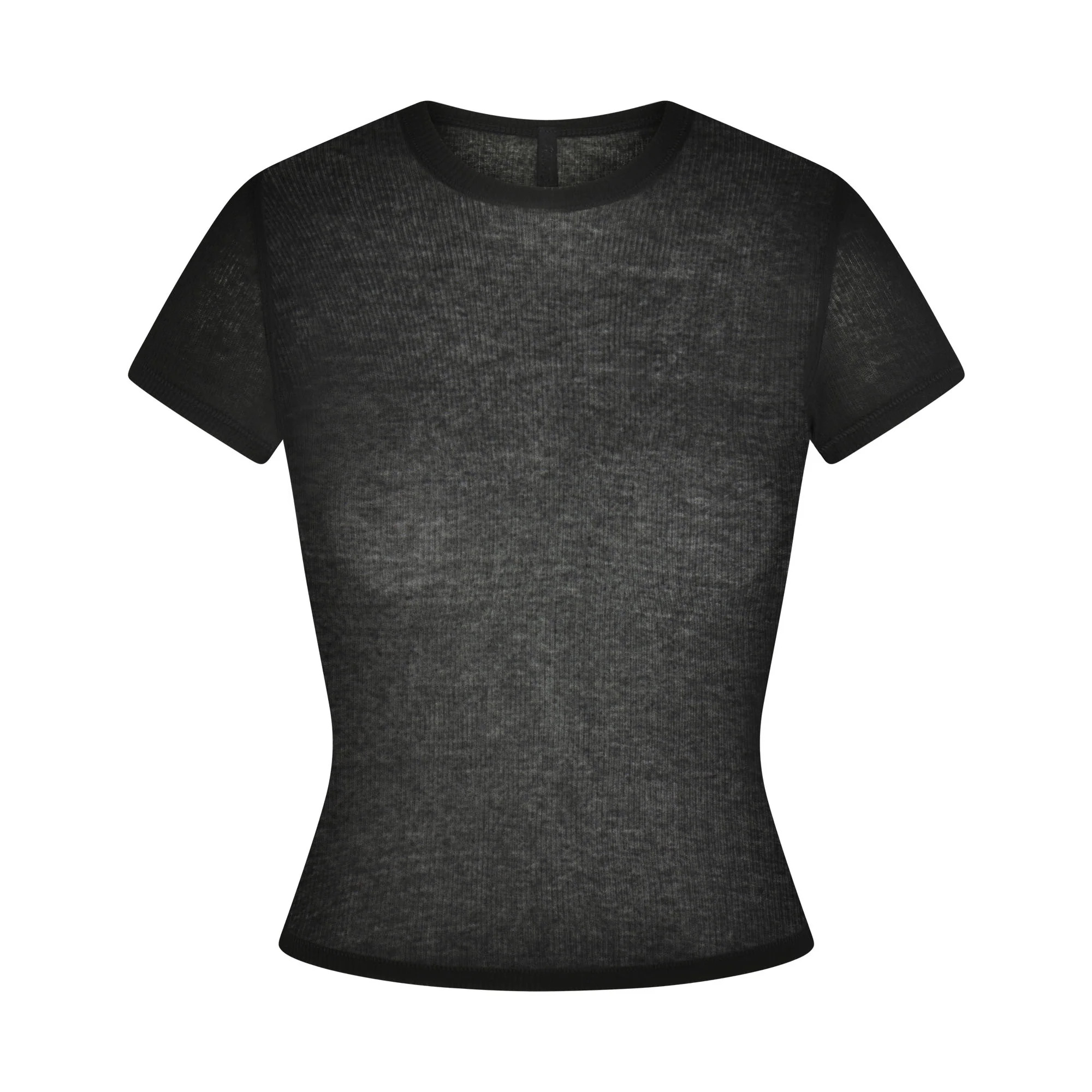 SHEER RIB T-SHIRT | SOOT | SKIMS | SKIMS (US)