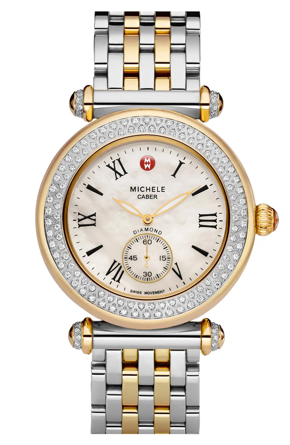 Women's Michele 'Caber' 18mm Stainless Steel Watch Bracelet | Nordstrom