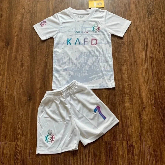 Cristano Ronaldo Al Nassr Soccer Jersey Shorts White Youth X Small NWT | Poshmark