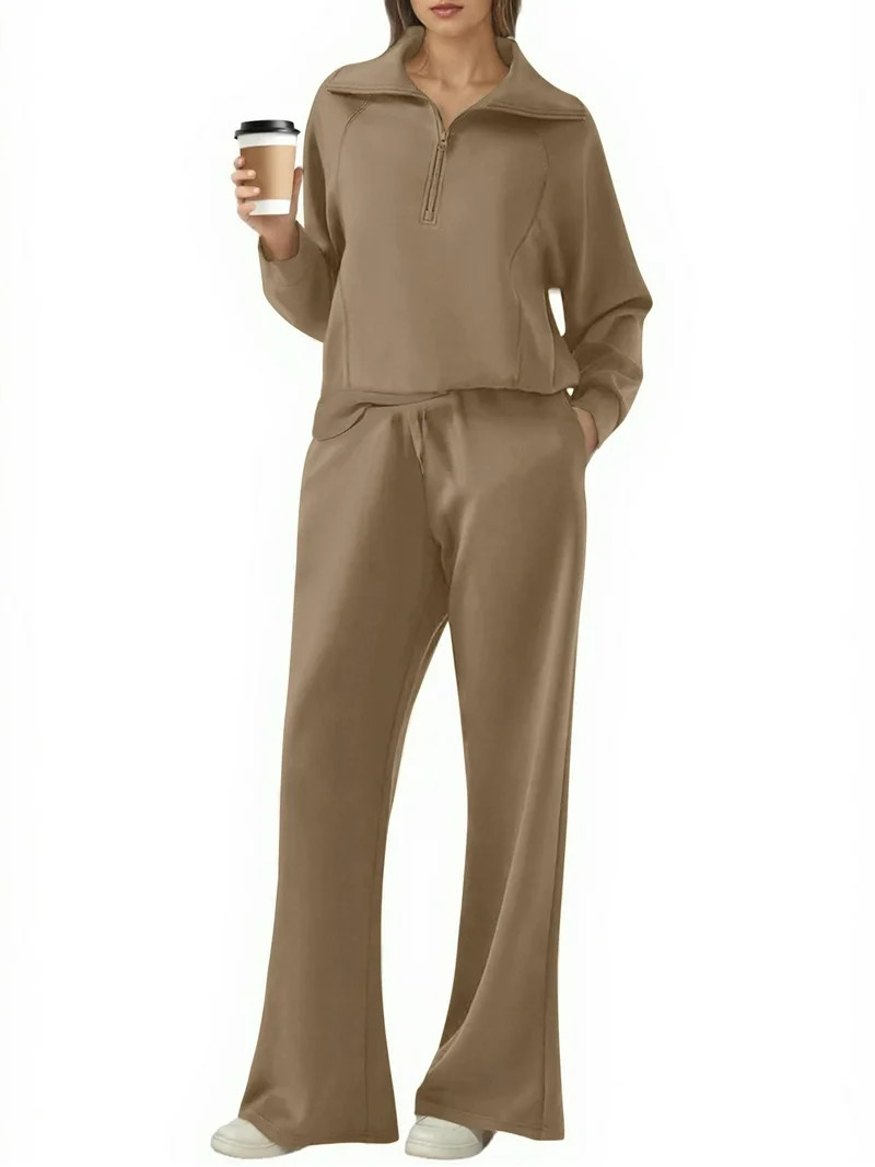 UVN Outfit Sets for Women 2 Piece Sets Winter Casual Tracksuit Long Sleeve Lounge Set Outfits wit... | Walmart (US)