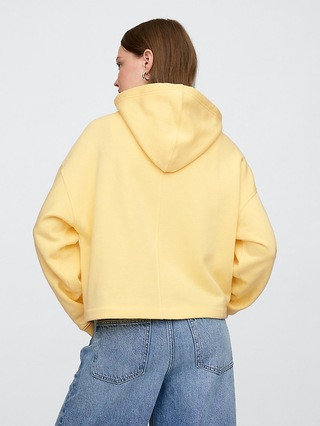 Relaxed Fleece V-Neck Hoodie | Gap Factory