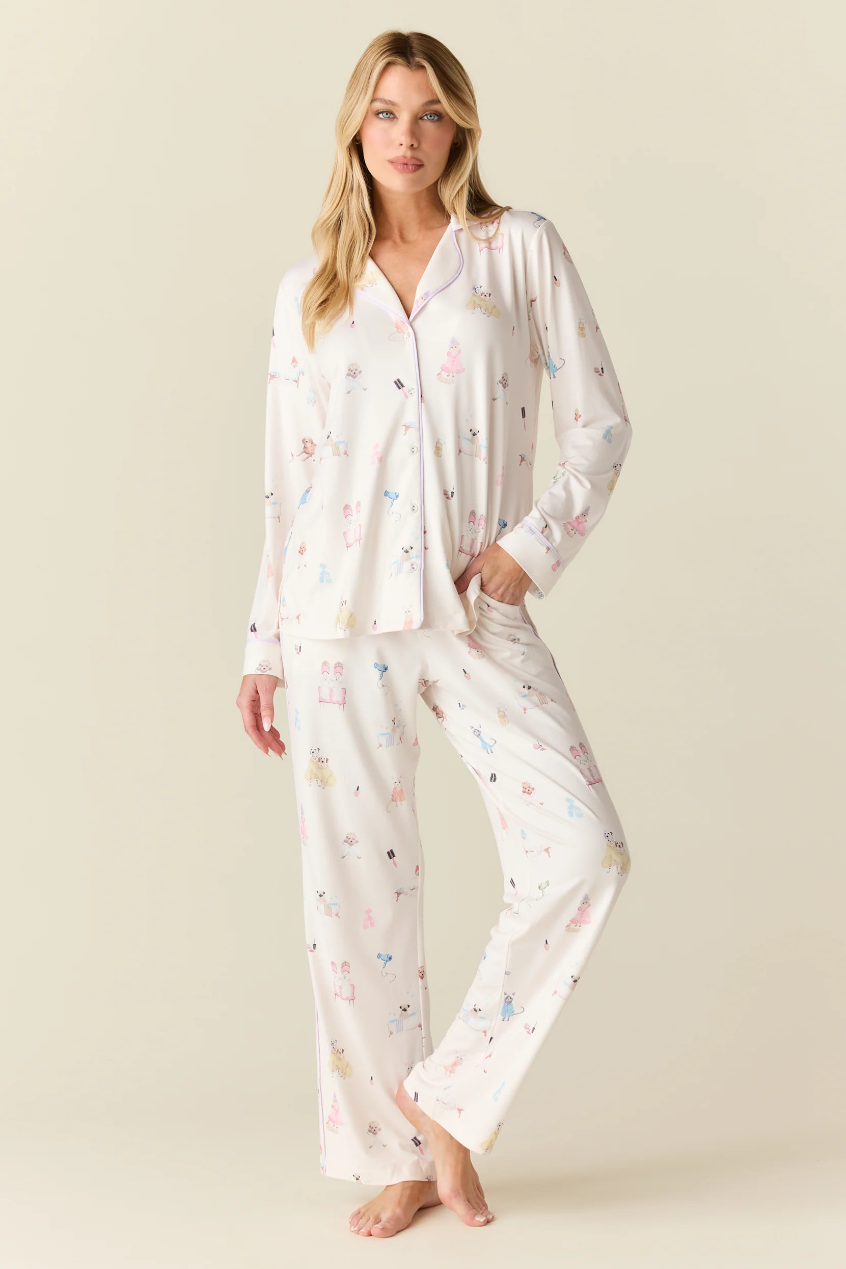 Winter Cloud Jersey PJ Set in Spa Day | MASONgrey