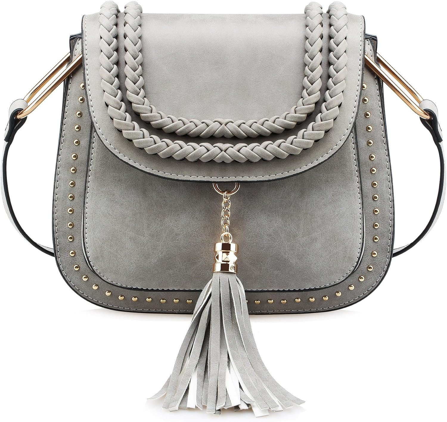 Tom Clovers Crossbody Bags for Women Vintage Tassel Saddle Shoulder Bag Sling Bag Shopping Travel Sa | Amazon (US)