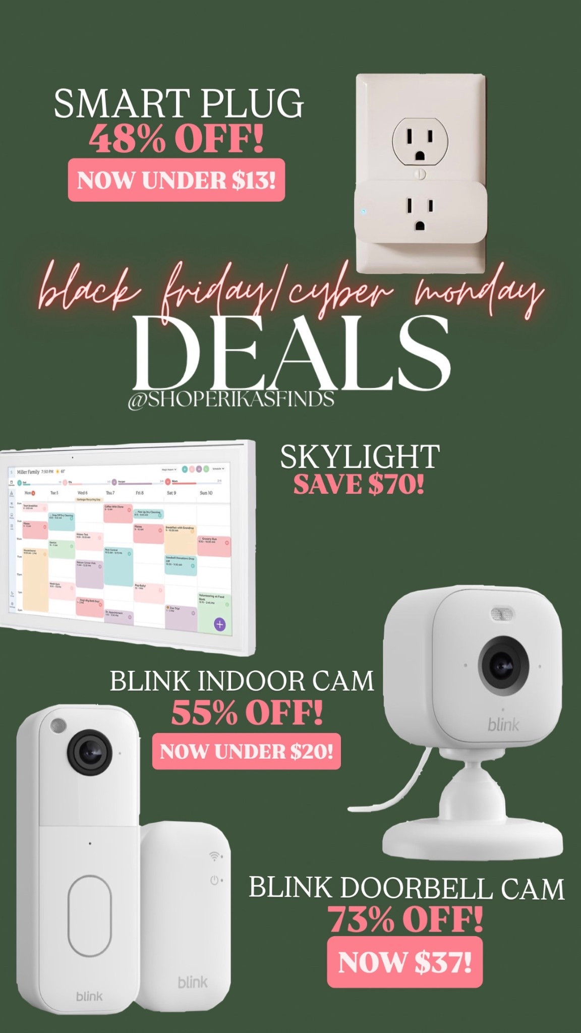 Tech deals!🔥🤑
Gift ideas for in laws family gift guide tech gifts on sale Amazon prime finds major mark downs easy gift ideas for everyone for the home cameras security doorbell blink deals skylight calendar

#LTKSaleAlert #LTKCyberWeek #LTKGiftGuide