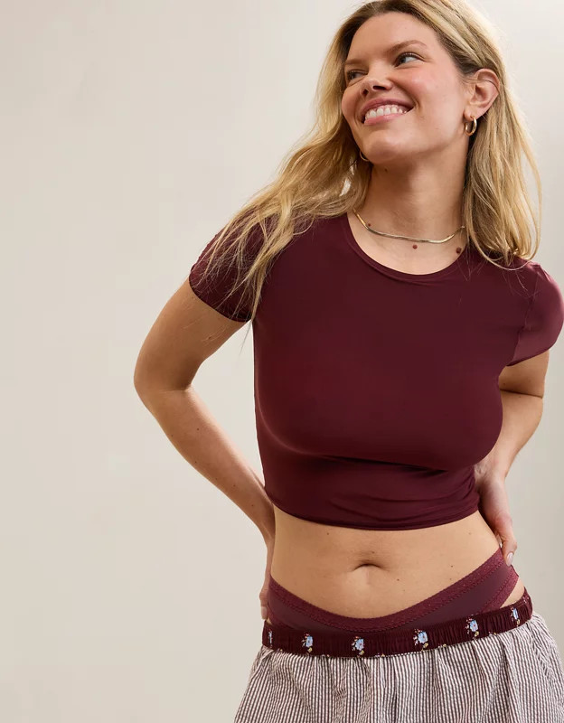 SMOOTHEZ Short Sleeve Crew T-Shirt | Aerie