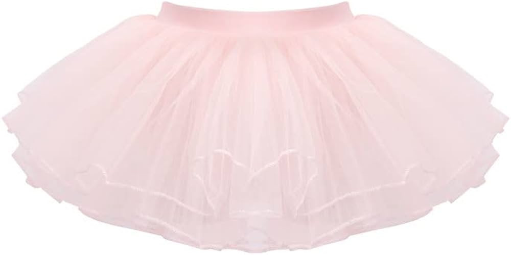 Tutu Skirt Girls Elastic Ballet Dance Skirts 4 Layers Tulle Tutu for Toddler Kid Children | Amazon (US)