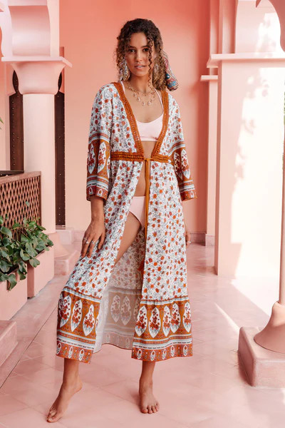 Antonia Boho Front Tie Tassel Cover Up | Cupshe