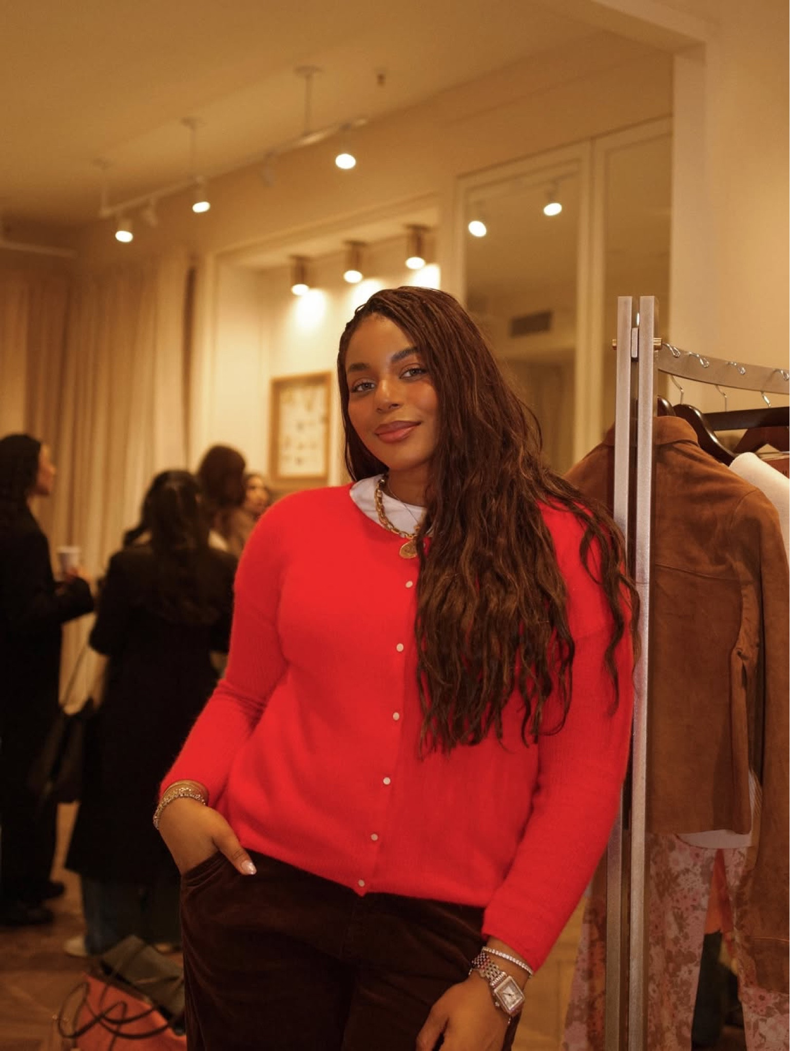 Staying cozy and warm in the best sweater! Love this bright red cardigan from Sezane. So warm and chic - perfect for casual winter outfit ideas. Styled with corduroy pants, boots and brown wool coat … For more links to valentines decor women’s puffer jacket - joy lab, apres ski outfit, back to routine, home organization, valentines outfit women, signature scent, denim forum hi-rise wide jean, date night outfits, crockpot recipes, follow me on LTK! ✨

#LTKSeasonal #LTKWorkwear #LTKgrwm