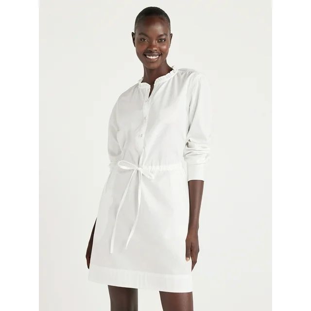 Free Assembly Women’s Ruffle Neck Mini Dress, Sizes XS-XXXL | Walmart (US)