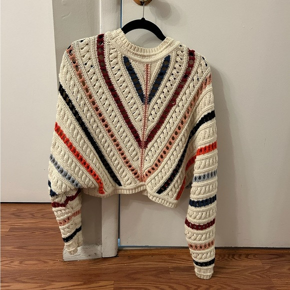 Ba&sh cream knit sweater womans size small | Poshmark