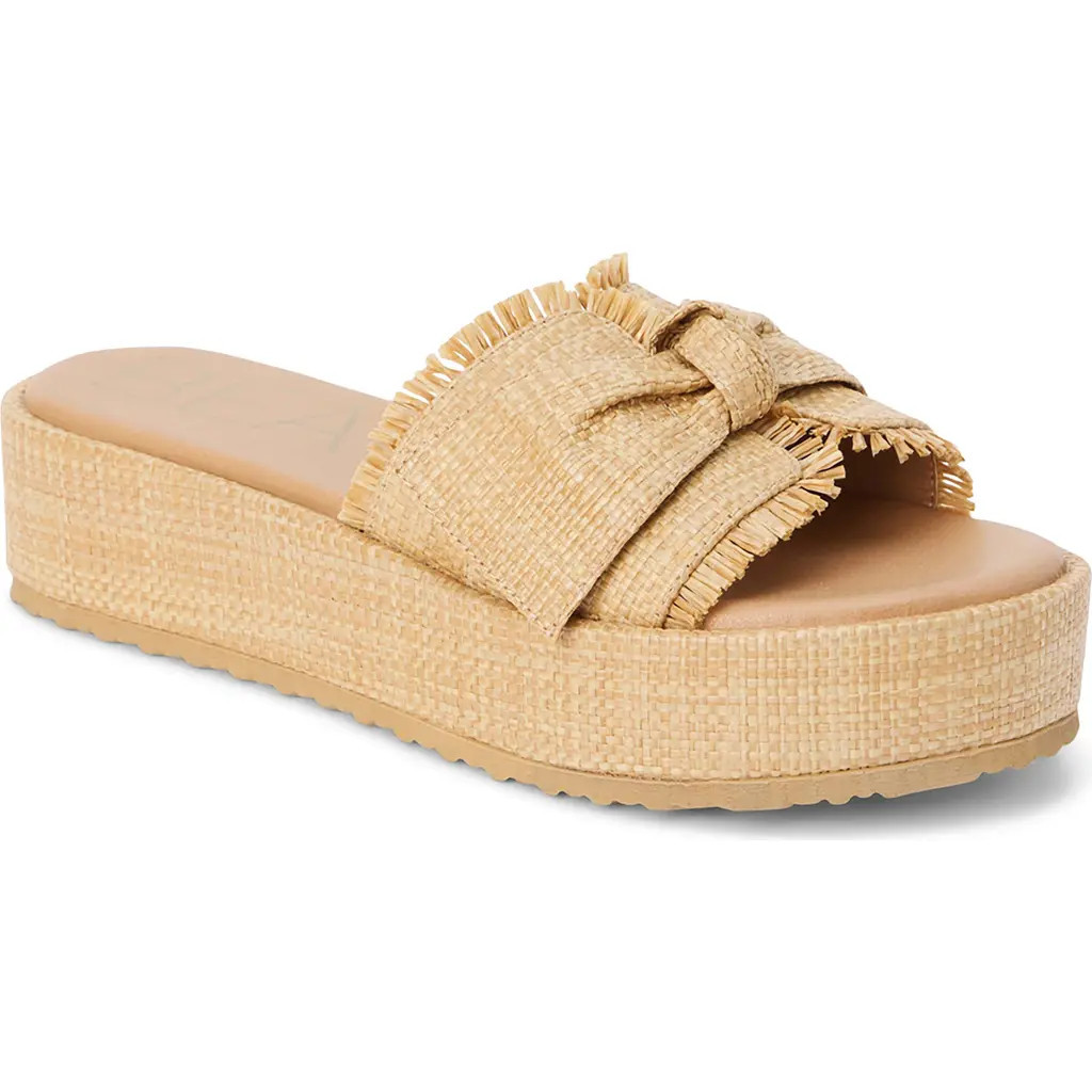 BEACH BY MATISSE Sunda Platform Slide Sandal in Tan at Nordstrom, Size 10 | Nordstrom