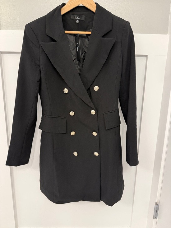 ❤️Lulus NWT Captains Blog Black Double Breasted Jacket | Poshmark