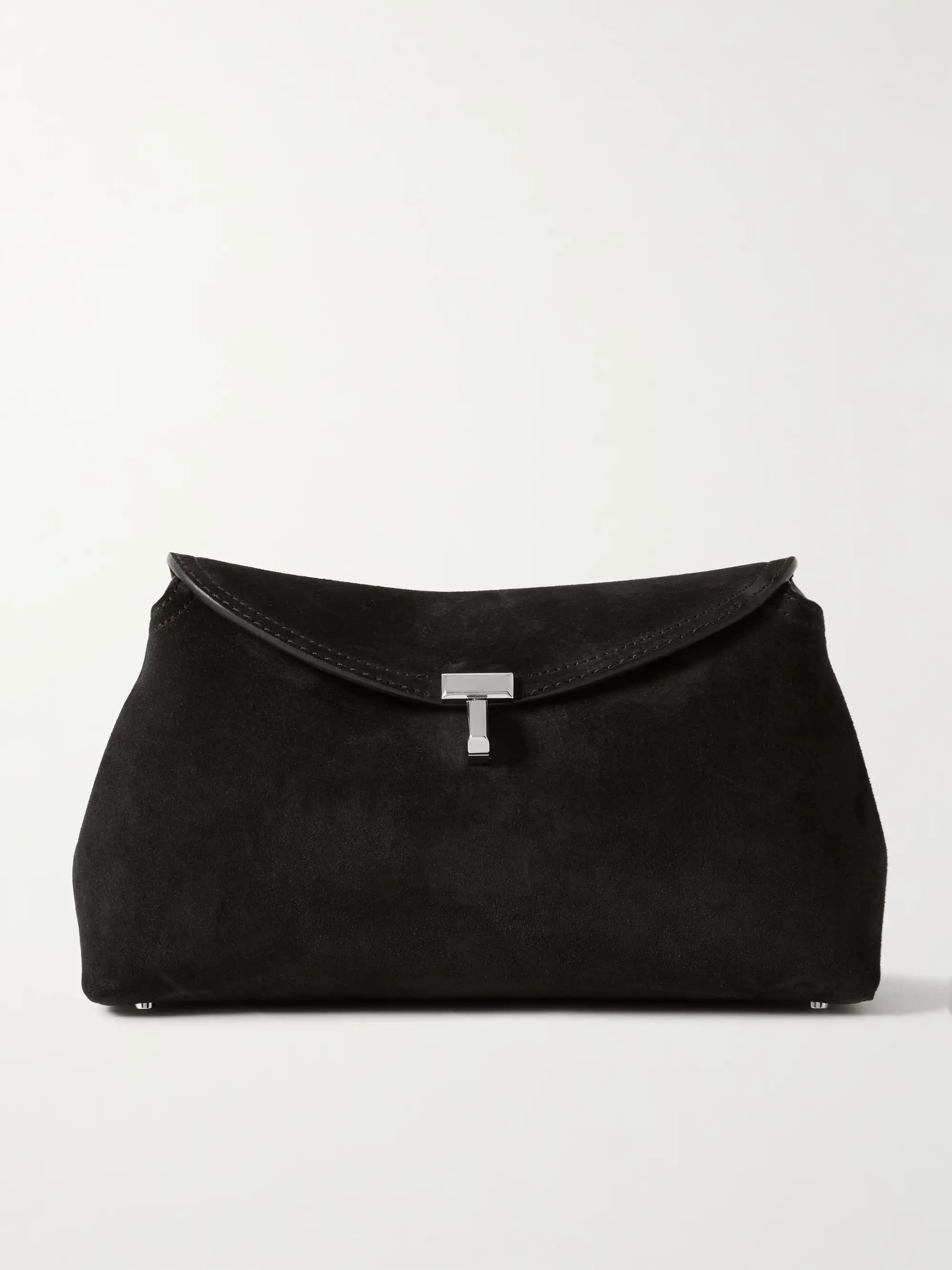 T-Lock suede shoulder bag | NET-A-PORTER (US)