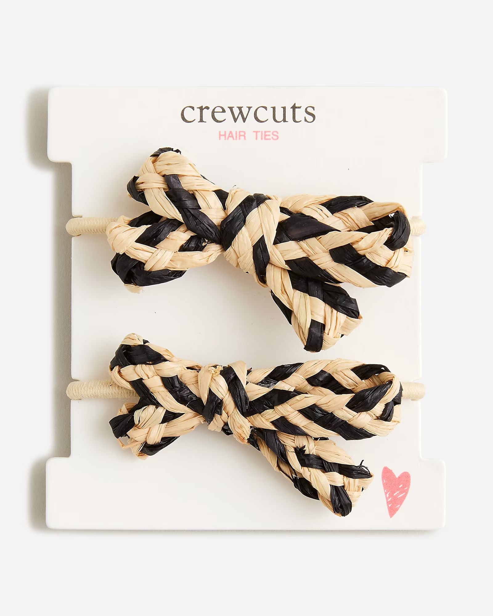 Girls' straw bow hair ties pack | J.Crew US