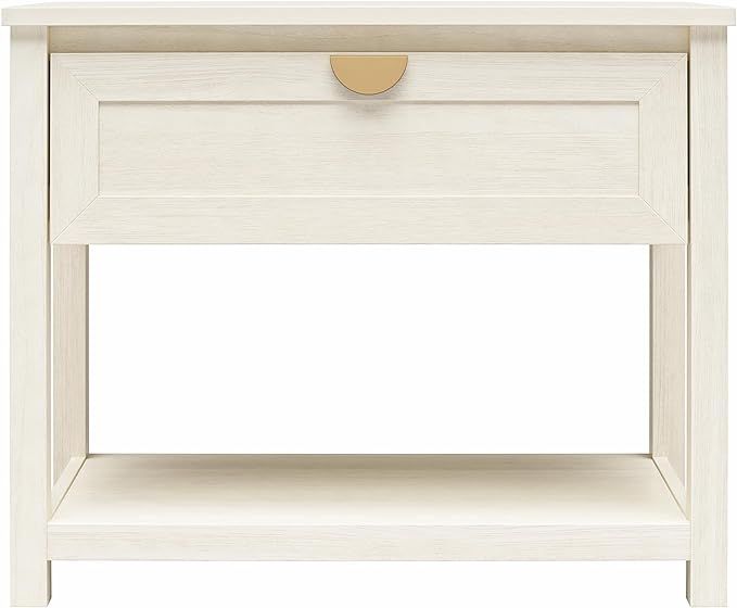 Mr. Kate Primrose Wide 1 Drawer Nightstand with Open Shelf, Ivory Oak | Amazon (US)