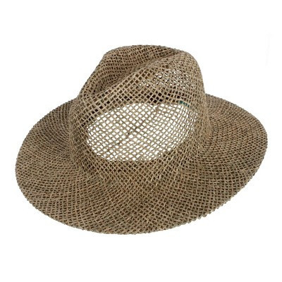 CTM Unisex Twisted Straw Fedora with Shapeable Brim, Straw | Target