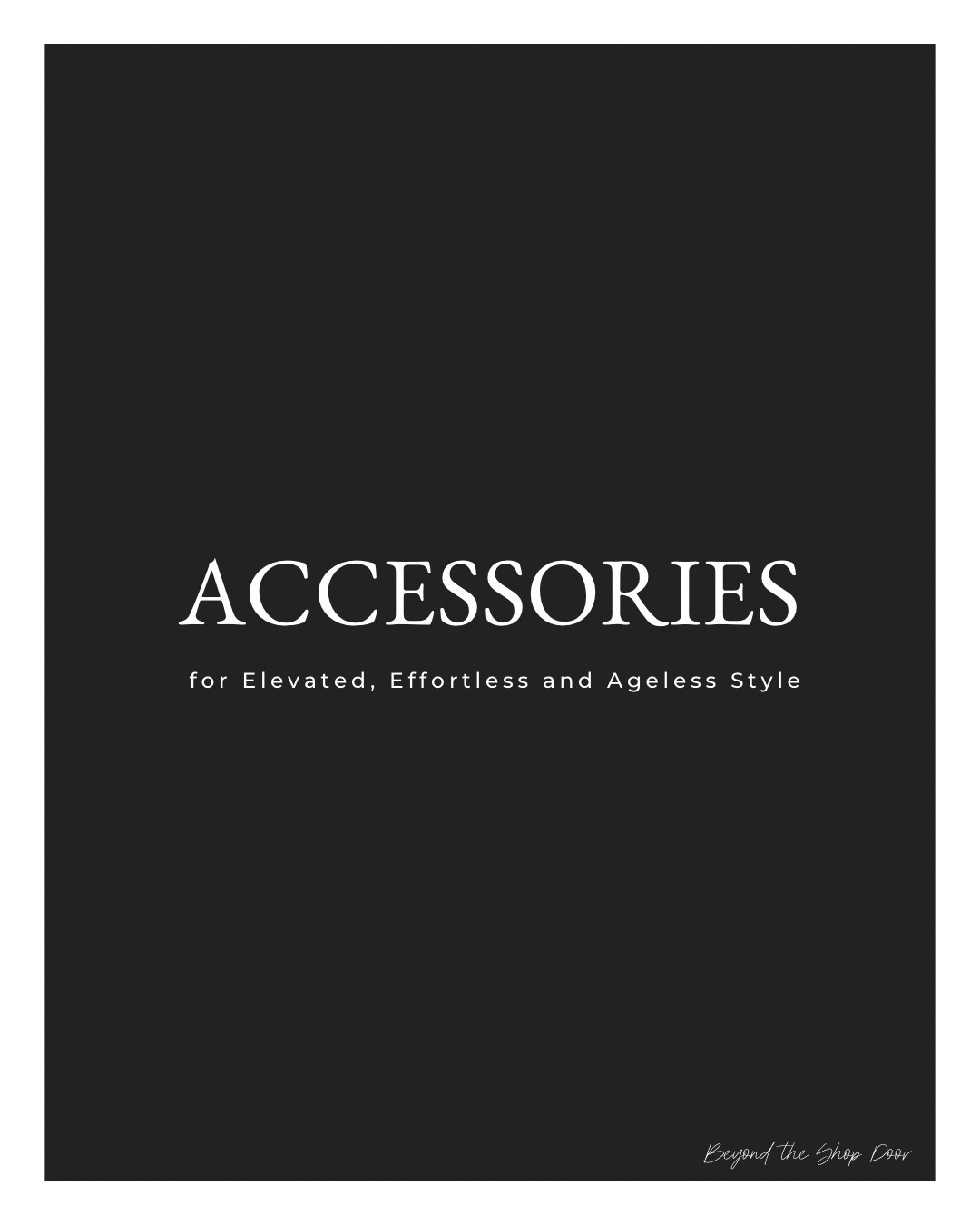 A curated collection of timeless accessories for effortless style.

#LTKOver40 #LTKStyleTip