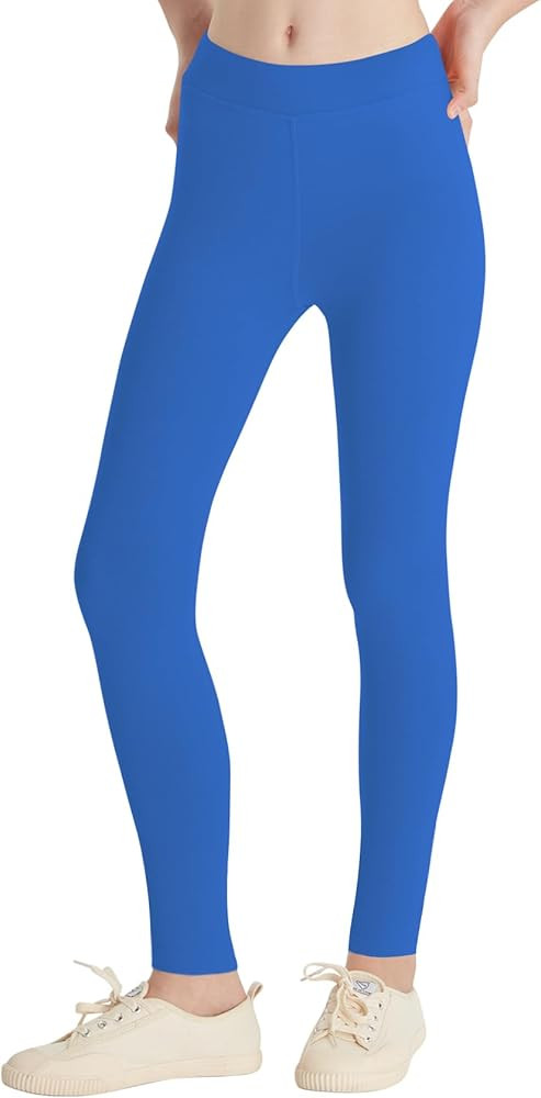 QBK Girls'Cotton Leggings 2T 3T 4T 5T to 12 Years - Ultra Soft & Comfortable Footless Tights for ... | Amazon (US)