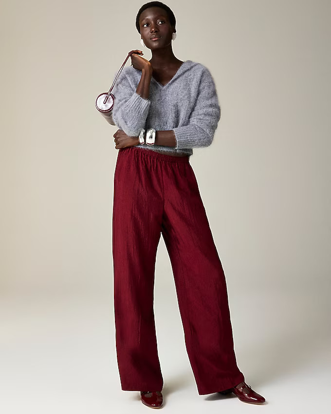 Stratus pant in textured satin | J. Crew US