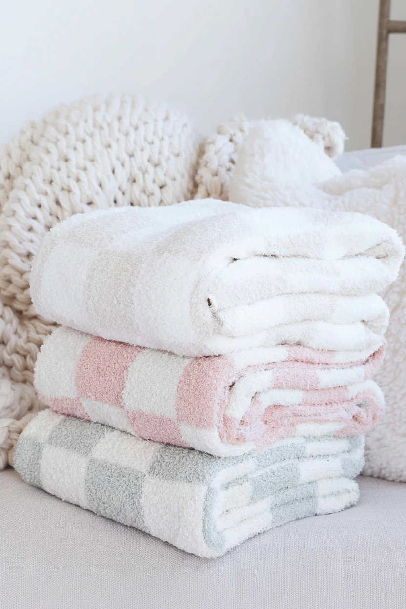 CuddleLane™ Luxe Blankets | Check | Caden Lane