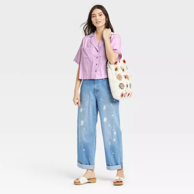 Women's Short Sleeve Button-Down Shirt - Universal Thread™ | Target