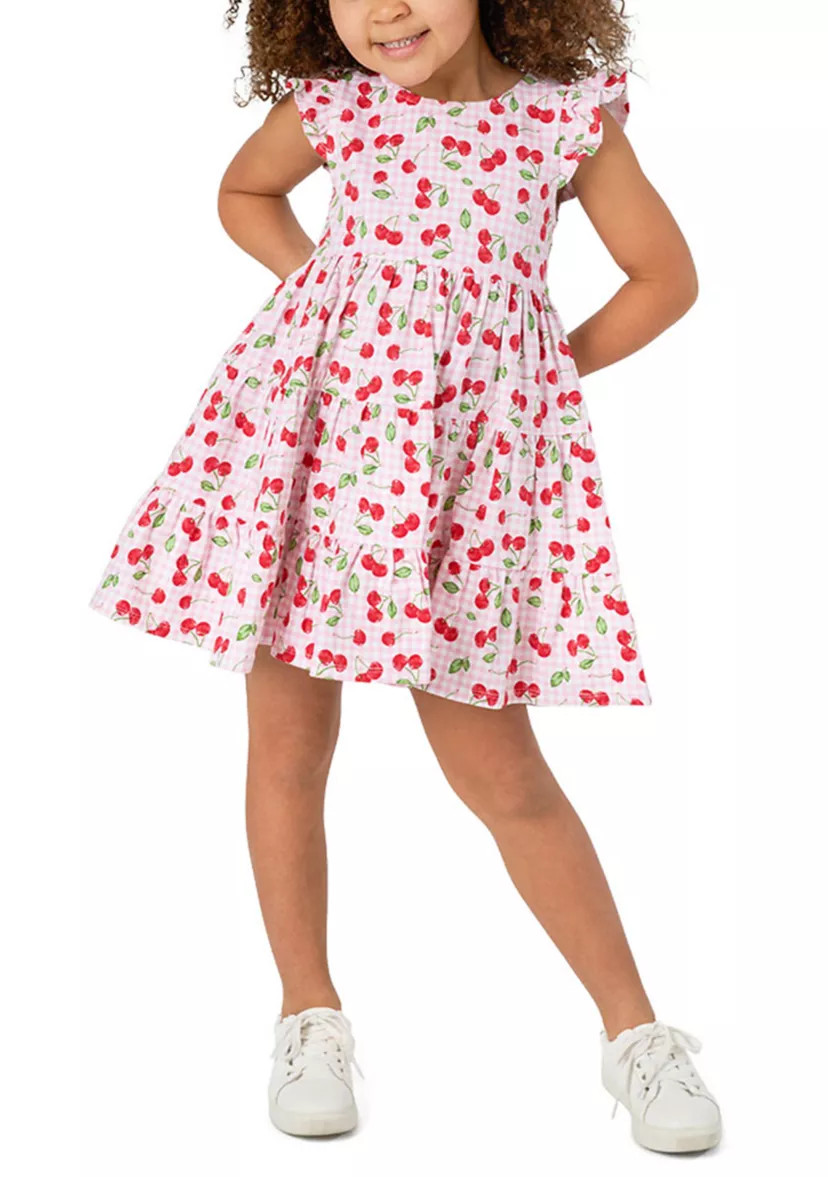 Girls 4-6 Cherry Tiered Dress | Belk