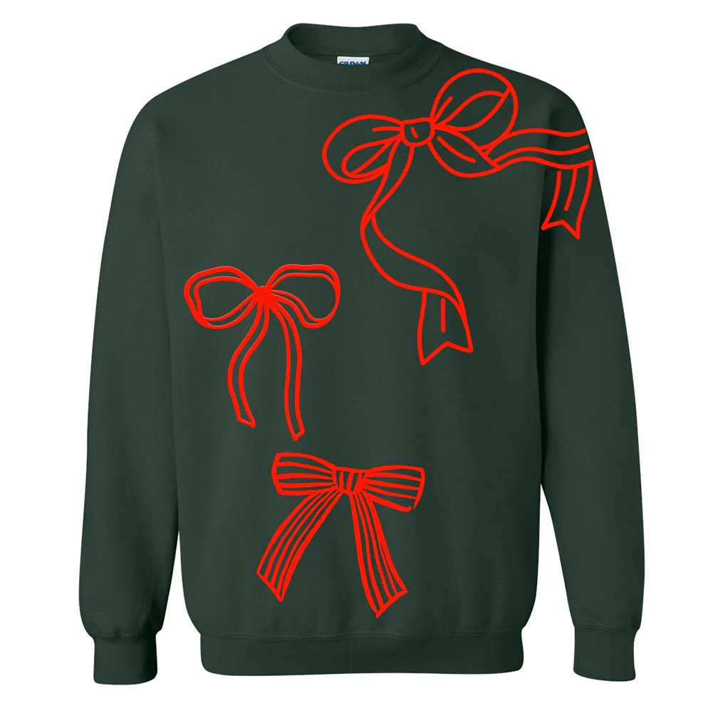 PUFF 'Red Bows' Crewneck Sweatshirt | United Monograms