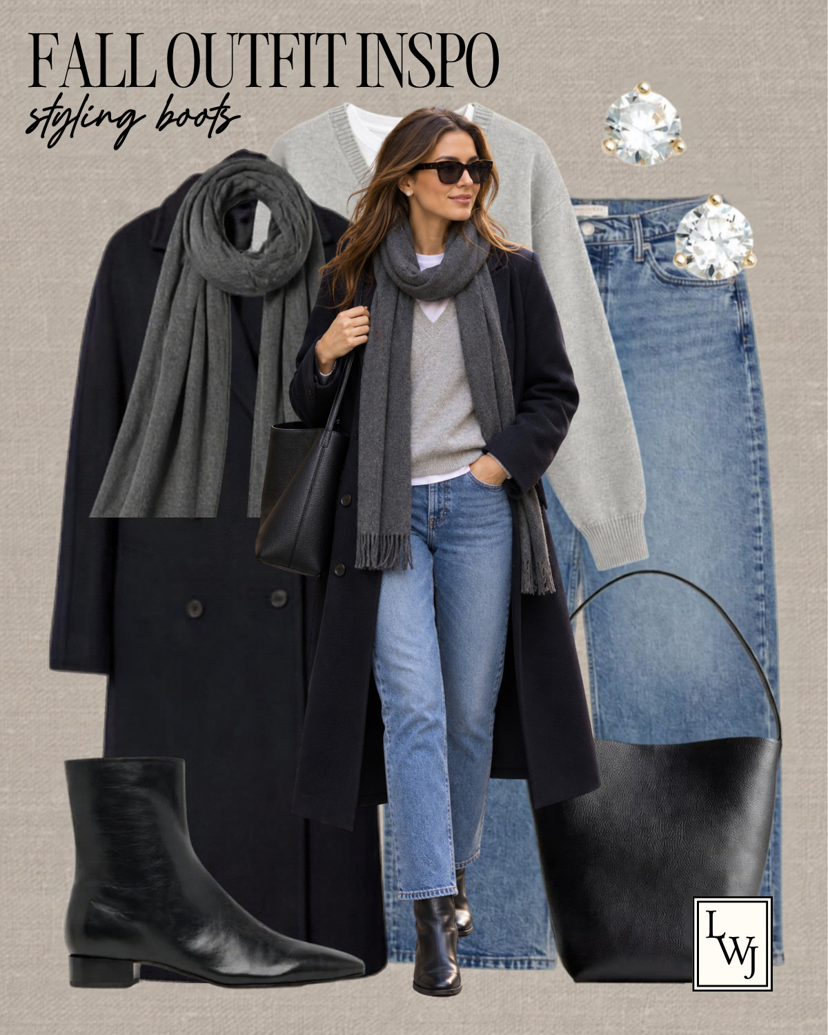 6 outfits styling boots for fall 

fall outfit inspo / fall style / how to style cool tones / madewell / banana republic / aritzia / jcrew / straight leg jeans / ankle jeans / mid rise jeans / aritzia lodge pants / barn jacket / navy coat / black leather low heeled booties / quince bucket tote 

 #LTKootd #LTKSeasonal