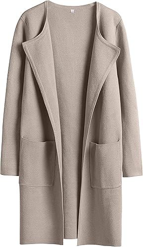 ANRABESS Women's Open Front Knit Lightweight Cardigan Casual Long Coatigan Sweater Lady Jacket Co... | Amazon (US)