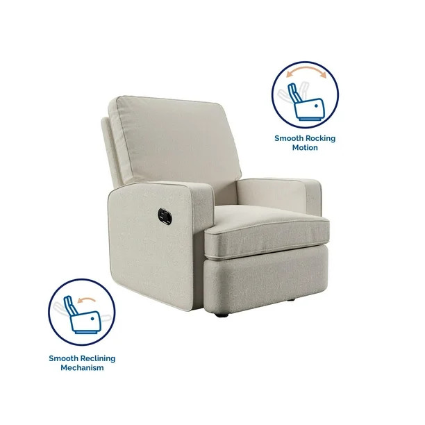 Baby Relax Salma Rocker Recliner Chair, Nursery Furniture, Beige | Walmart (US)