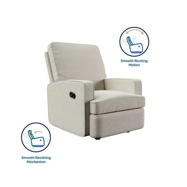 Baby Relax Salma Rocker Recliner Chair, Nursery Furniture, Beige | Walmart (US)