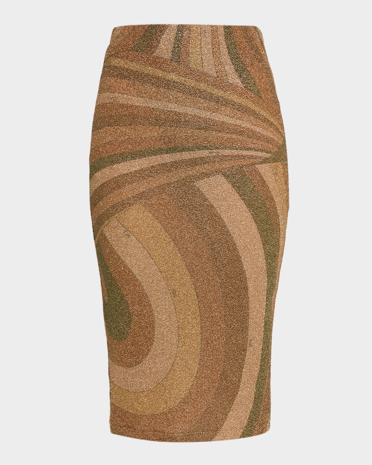 Iride Print Lamé Jersey Midi Skirt | Neiman Marcus