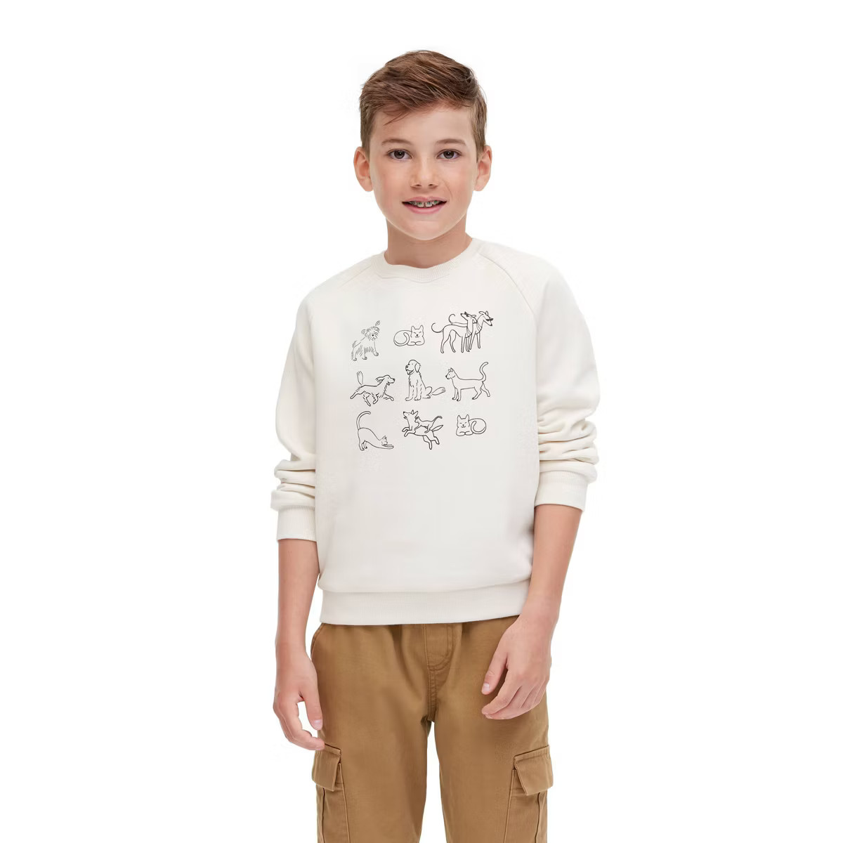 Kids' Pet Graphic Sweatshirt - Cream - The Cuddle Collab | Target