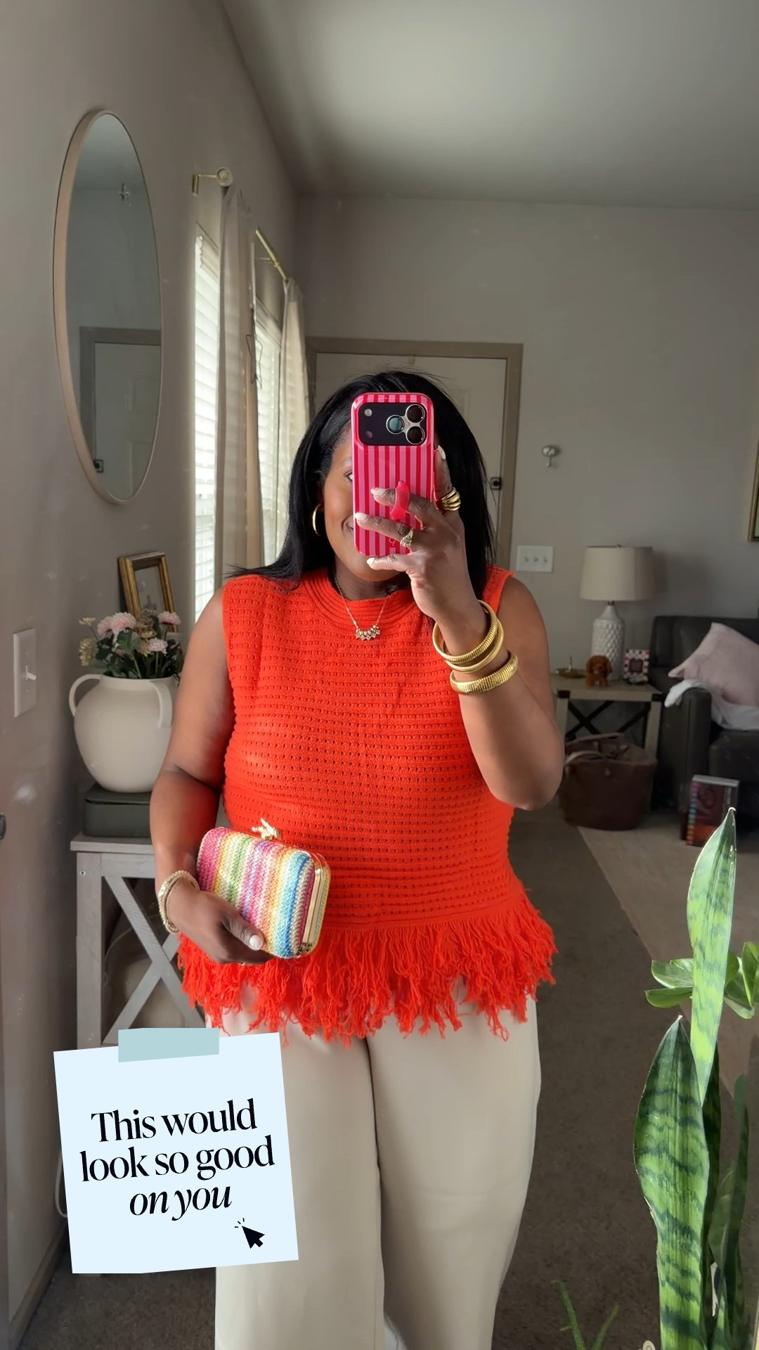 Love this fringe sweater knit tank which is perfect for spring break! Wearing the large. 

#LTKMidsize #LTKPetite #LTKgrwm