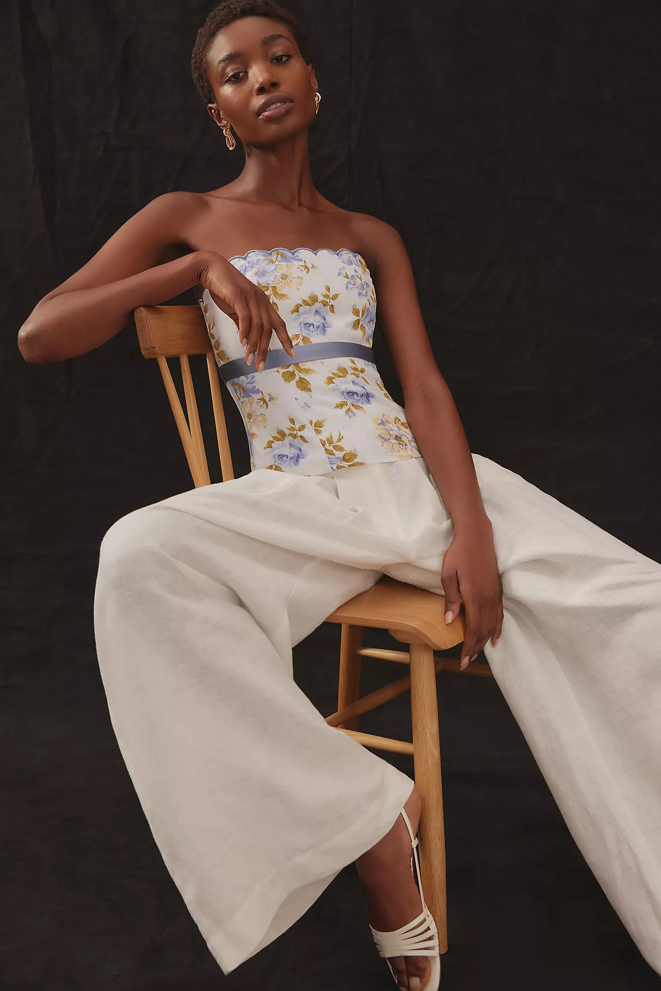 Reformation Evelyn Linen Top | Anthropologie (US)