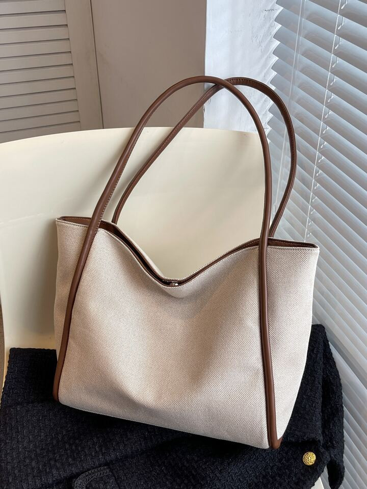Lightweight,Business Casual Minimalist Shoulder Tote Bag For Teen Girls Women College Students,Ro... | SHEIN