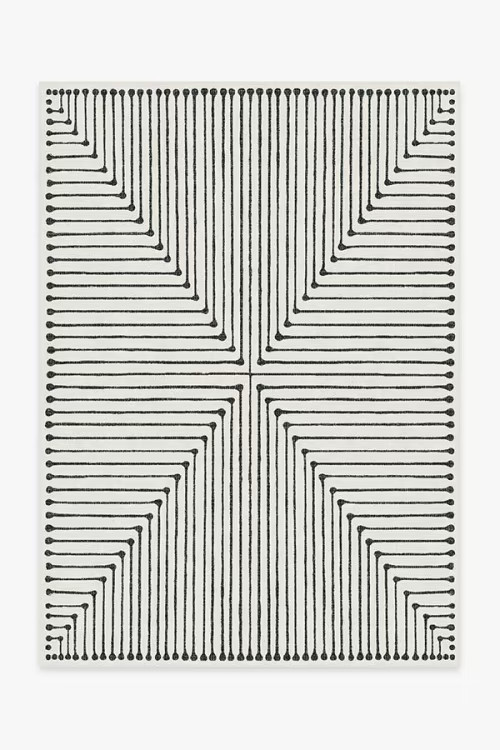 Jonathan Adler Inkdrop Black & Ivory Rug | Ruggable
