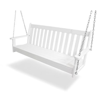 POLYWOOD Vineyard 3 -person White HDPE Outdoor Swing | Lowe's