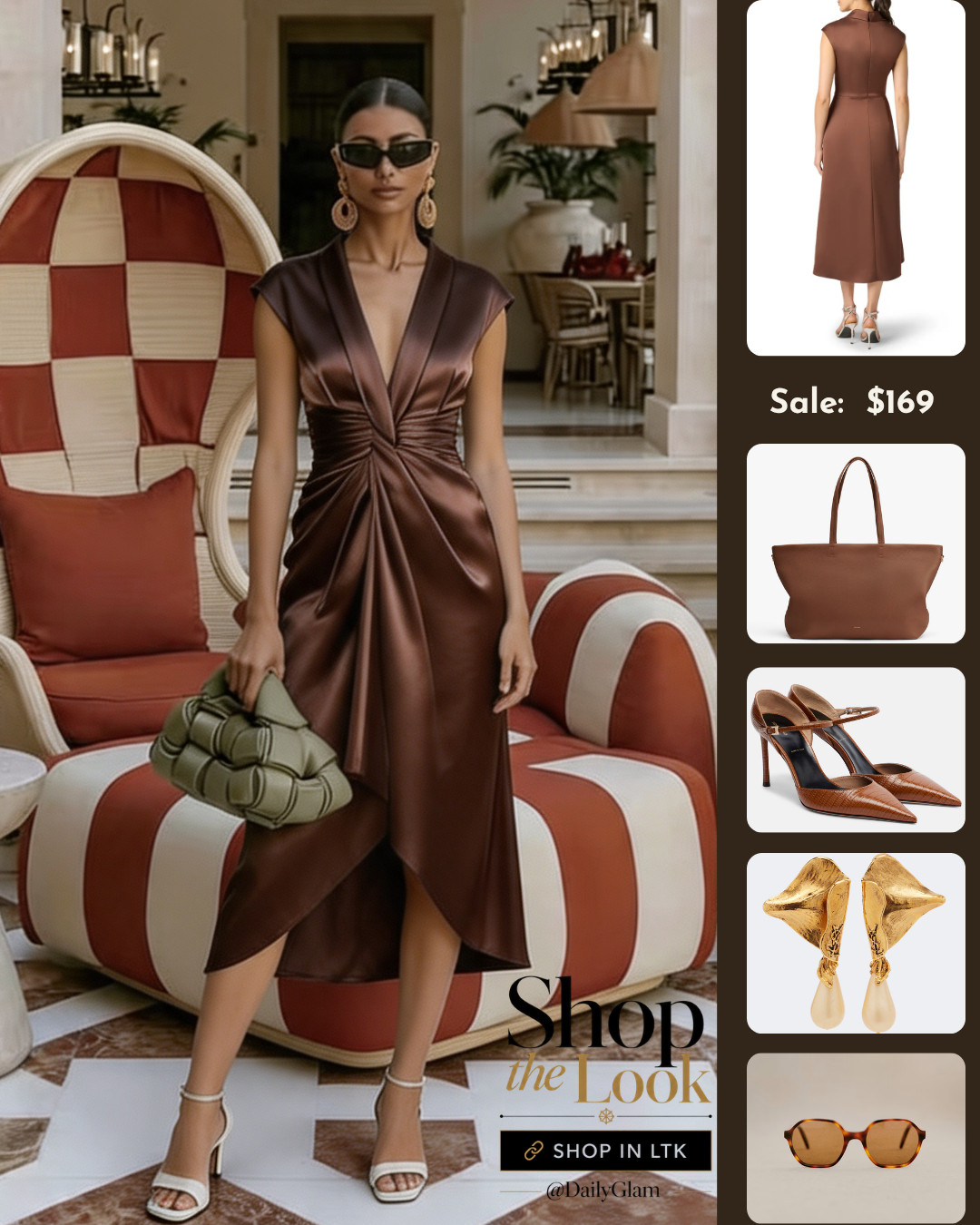 Asymmetric hem silk brown dress, timeless formal casual transitional wear
#SatinDress #TwistFrontDress #AsymmetricDress 

 #LTKootd #LTKOver40 #LTKWorkwear