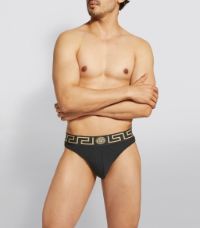 Greca-Trim Thong Briefs | Harrods