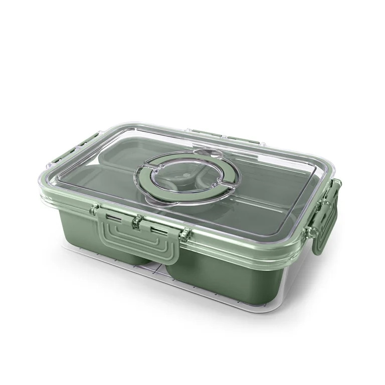 Cook with Color 4-Compartment Mini Snack Box Food Storage Carrier, Charcuterie Container with Ice... | Walmart (US)