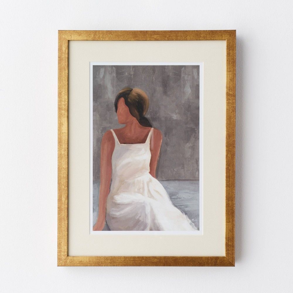 12"" x 16"" Seated Woman Framed Wall Poster Prints - Threshold™ designed with Studio McGee | Target