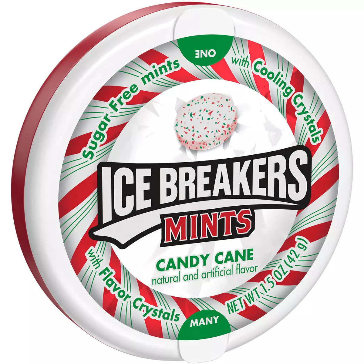 ICE BREAKERS Candy Cane Sugar Free Christmas Candy Mints Tin - 1.5oz | Target