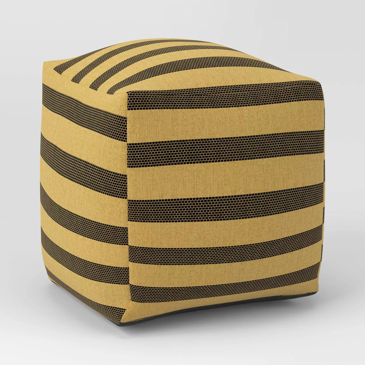 Striped Outdoor Patio Pouf Beige - Threshold™ | Target