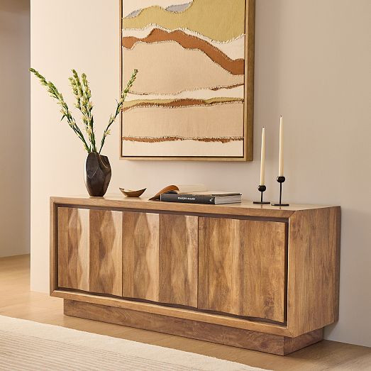 Carved Pattern Media Console (60"–80") | West Elm (US)