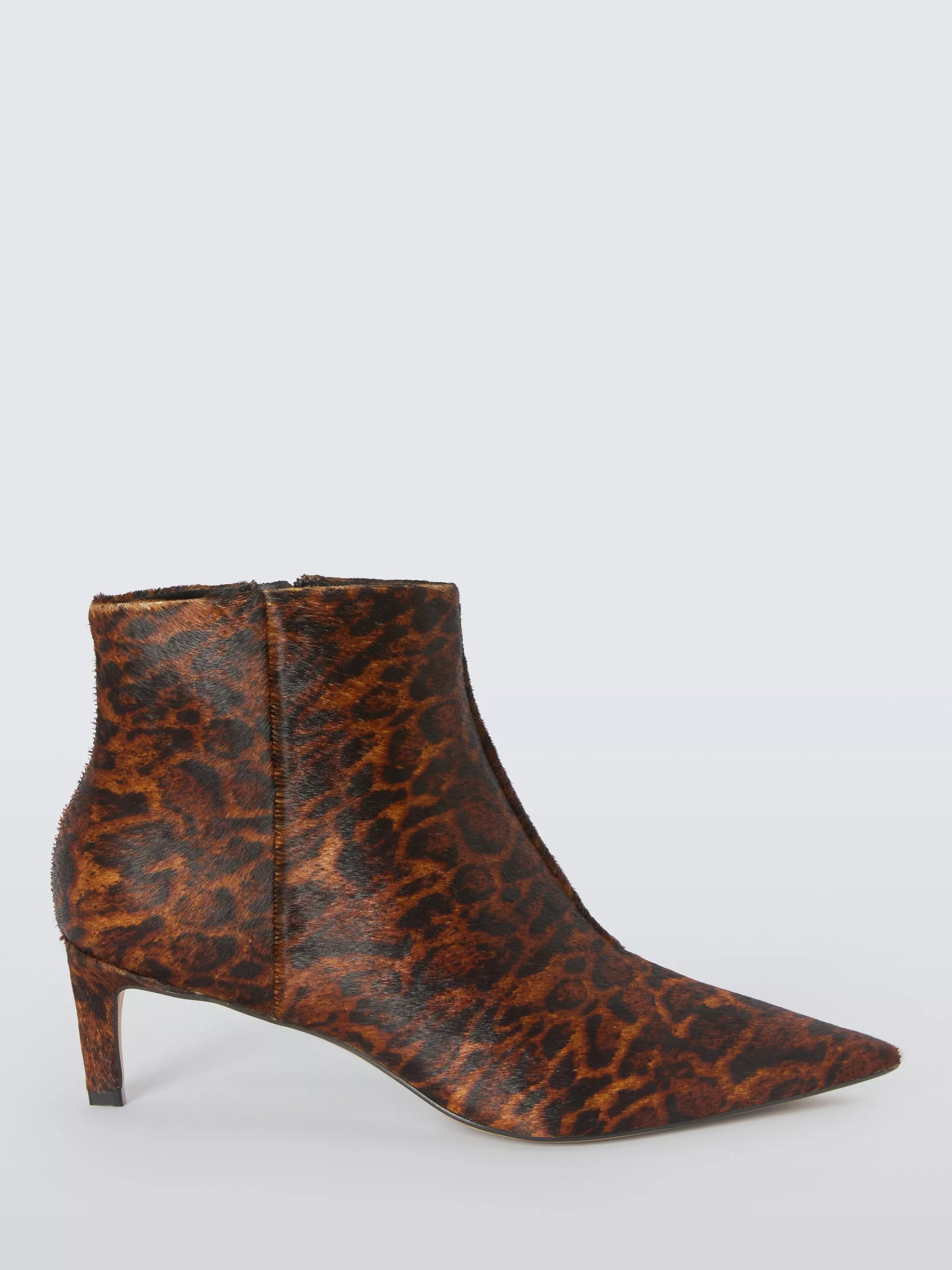John LewisOpal Leather Kitten Heel Cropped Pointed Ankle Boots, Leopard Print | John Lewis (UK)